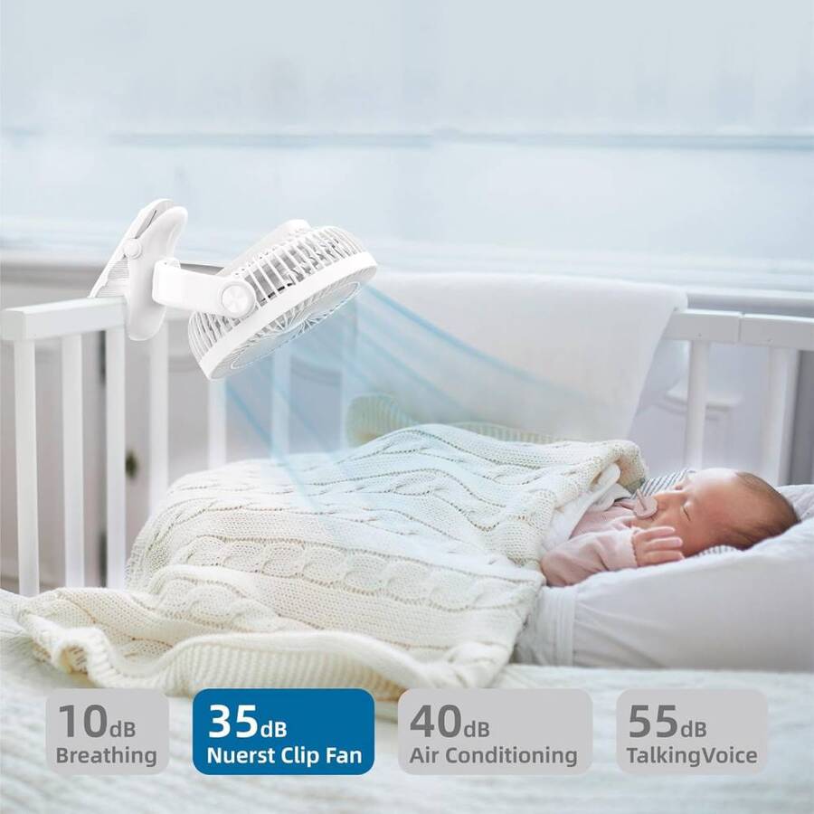 Ventilador de escritorio con Clip Recargable 1500mAh