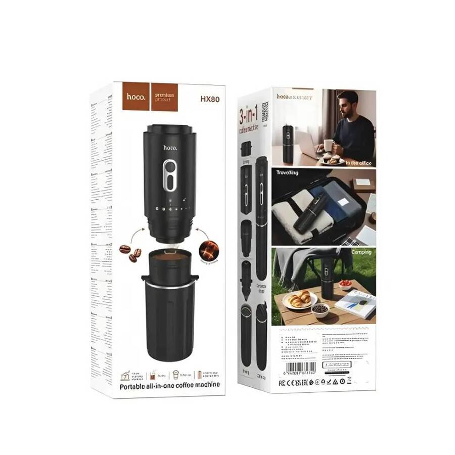 Cafetera Expresso Portátil con Molinillo 15 bar Hoco HX80