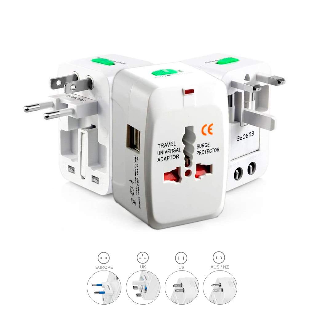 Adaptador de Viaje con 2 USB
