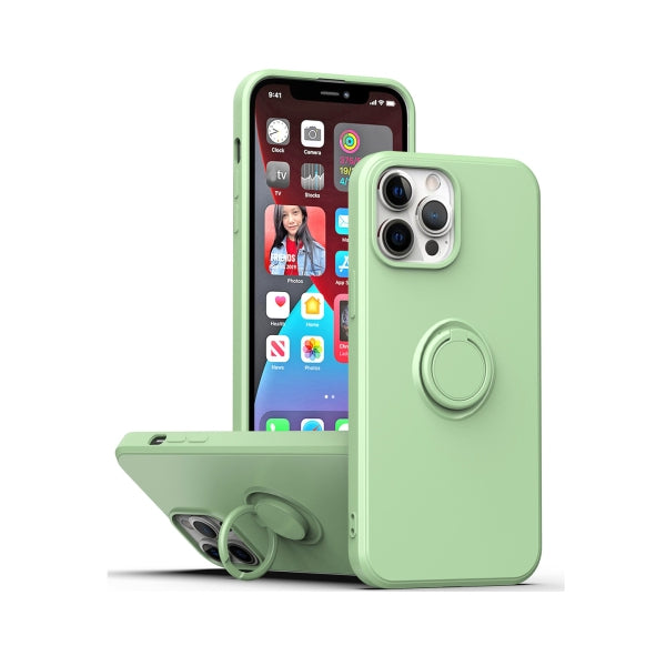 Silicona iCase Verde con Anillo - iPhone 13 PRO