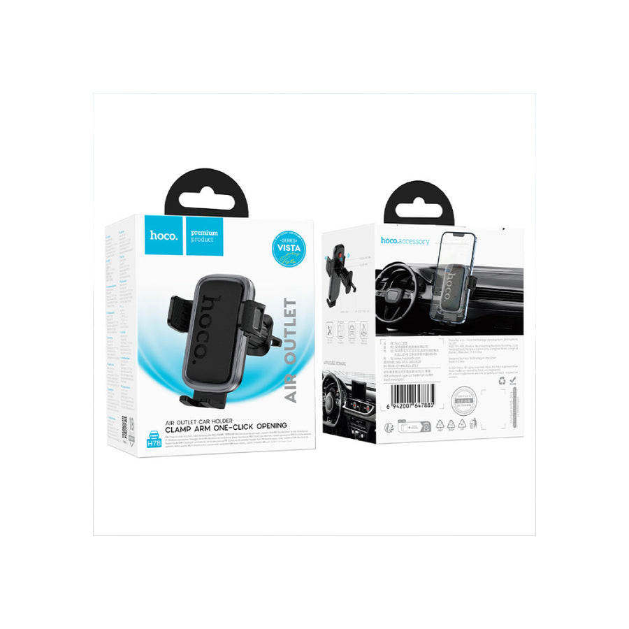 Soporte para Rejilla de Auto Hoco H78 Negro