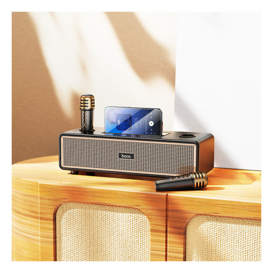 Parlante Karaoke Doble Micrófono Elegante Hoco BS63