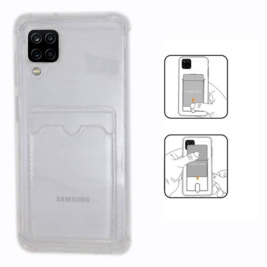 Carcasa Transparente con Porta Tarjetas - Samsung A12