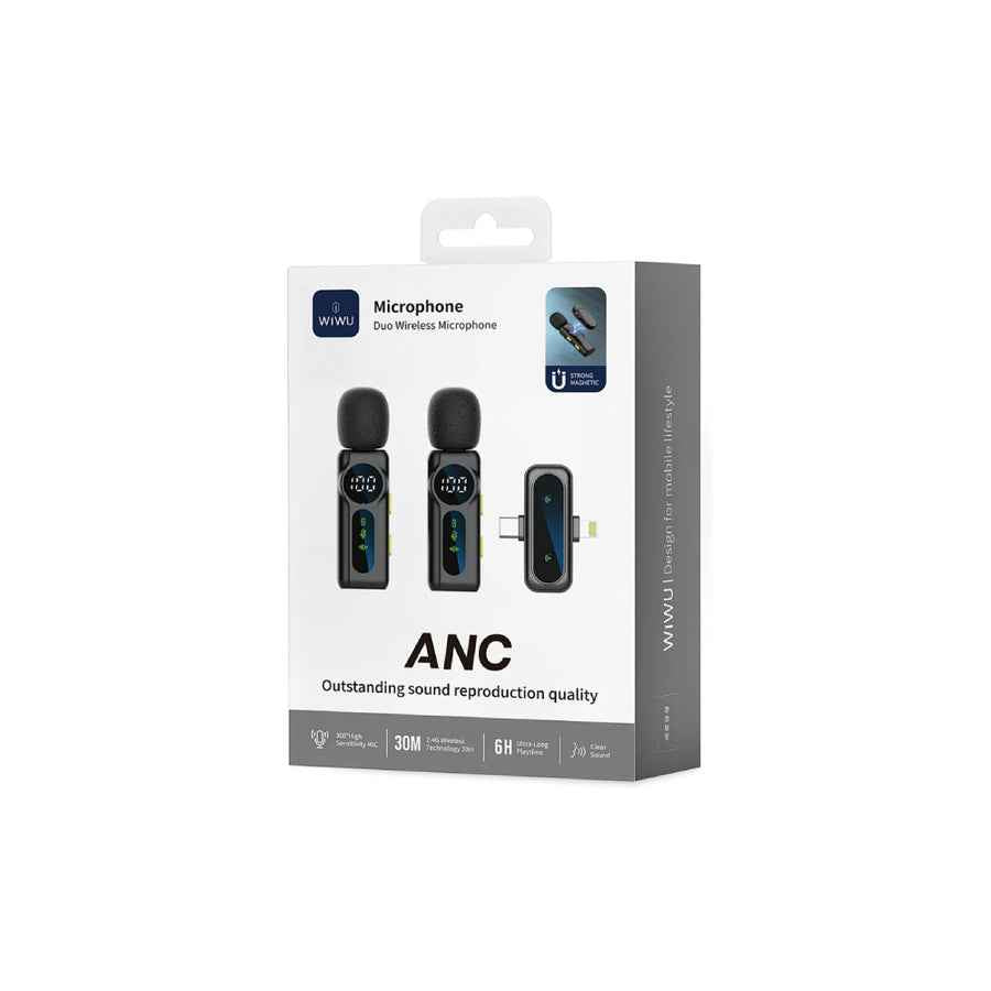 Micrófono Magnético ANC Lightning y USB-C WiWU Wi-WM007