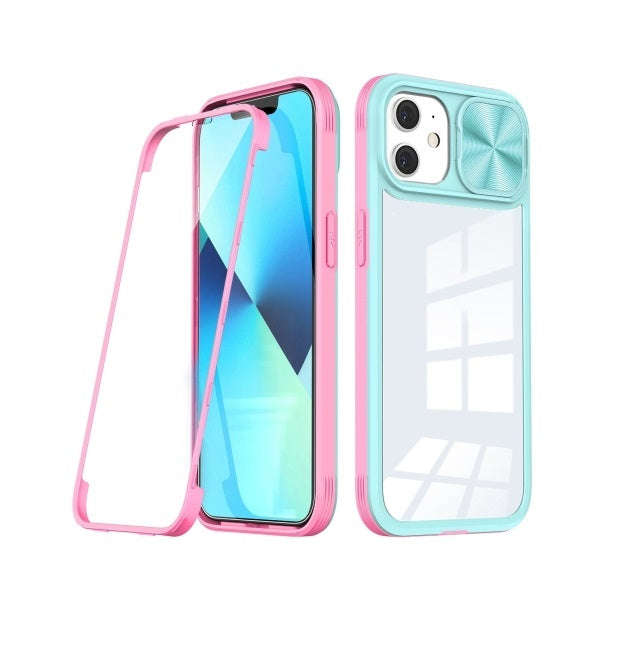 Cover Slide 360º Turquesa / Rosado - iPhone XR