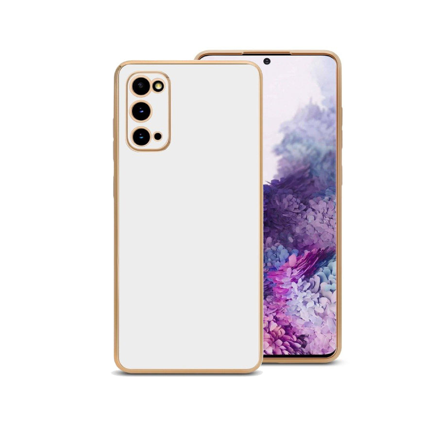 Cover Blanco / Dorado Samsung S24 FE
