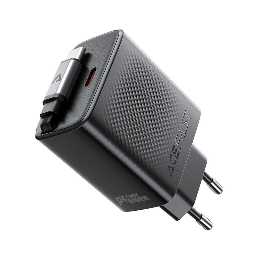 Cargador de Pared 30W con cable retráctil USB-C Acefast A110
