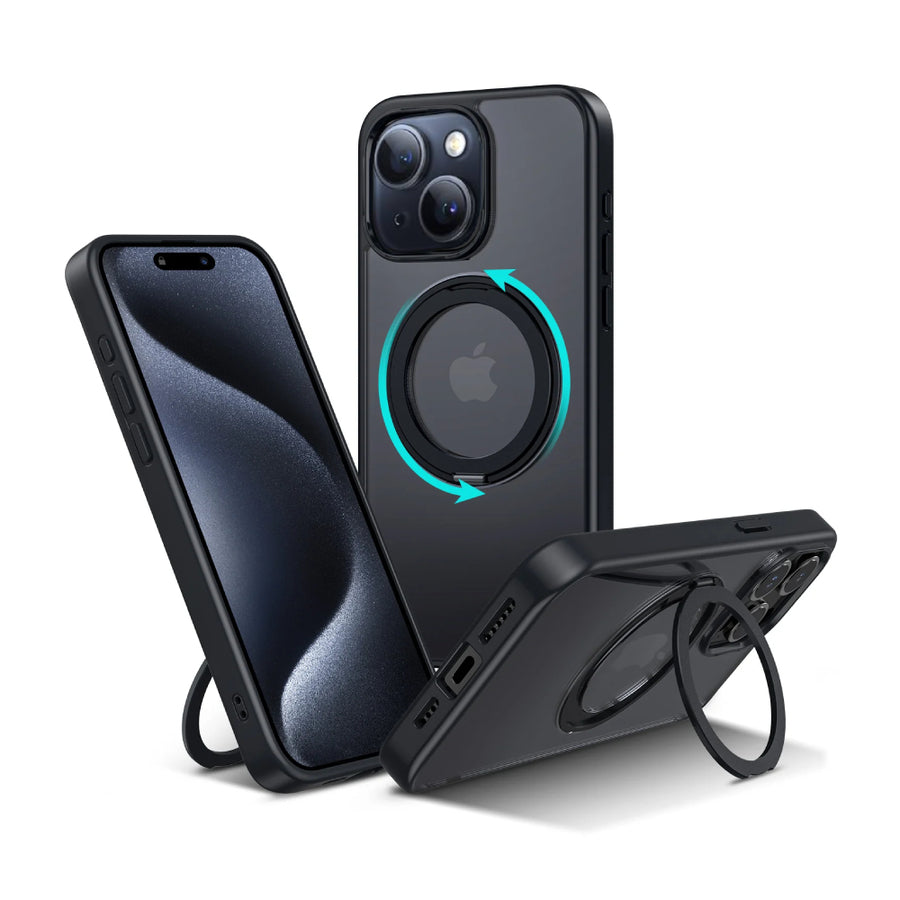 Cover Magsafe Negro con Soporte - iPhone 14