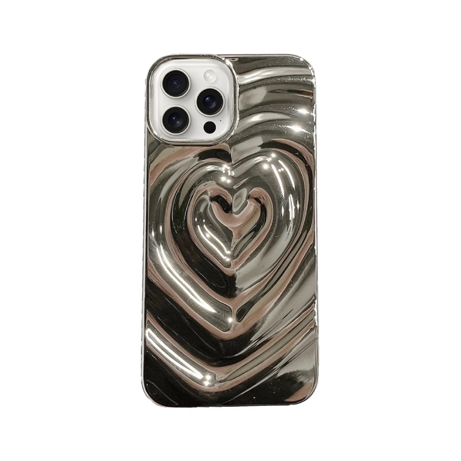 Carcasa Corazon Plateado - iPhone 15 PRO MAX
