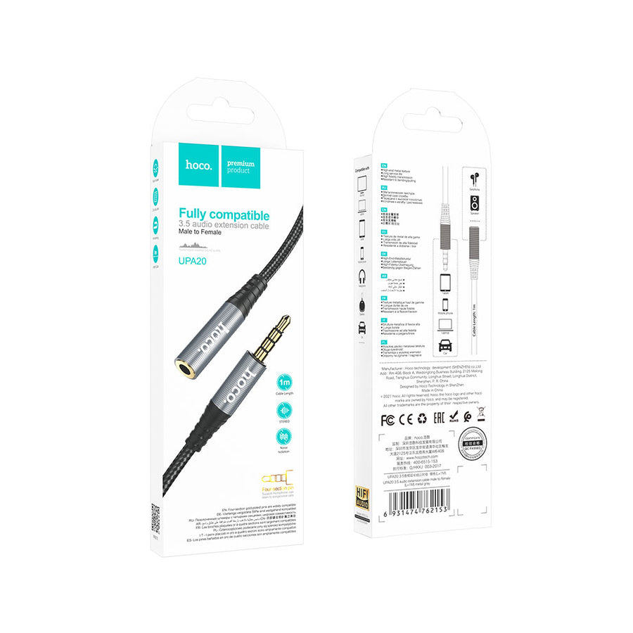 Cable Extensible Jack 3.5mm 1 metro Hoco UPA20