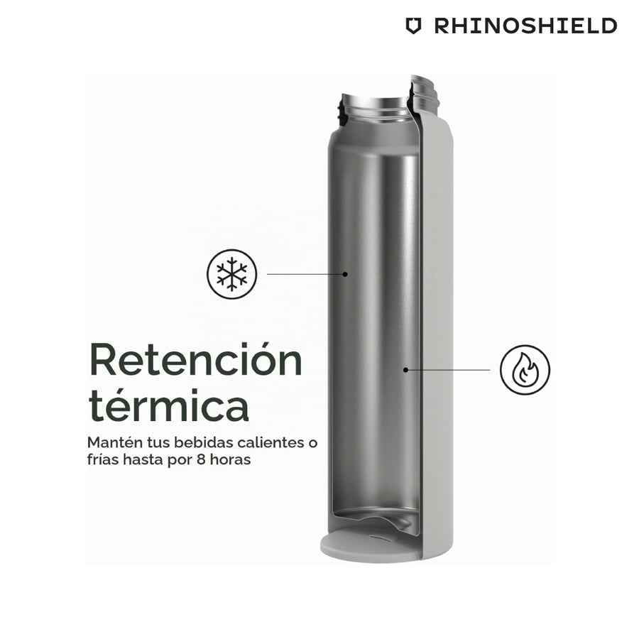 Botella AquaStand MagSafe Acero Rhinoshield 700ml Negro