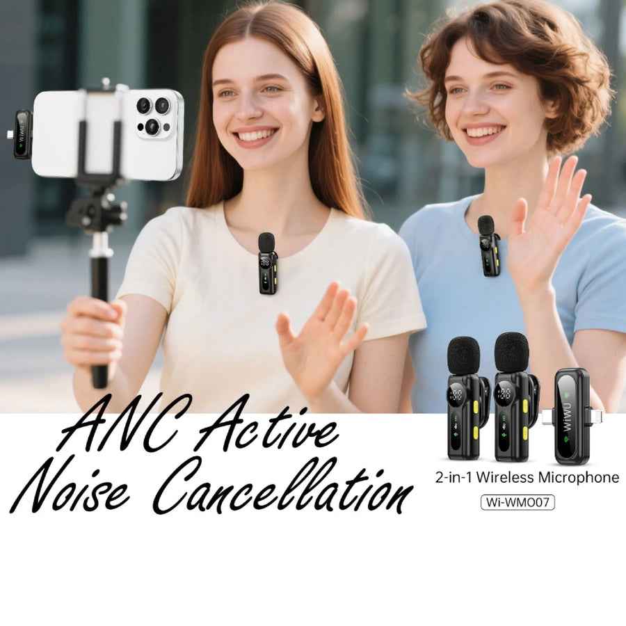 Micrófono Magnético ANC Lightning y USB-C WiWU Wi-WM007