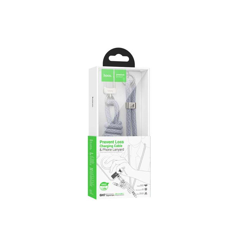 Colgante con Cable USB-C a USB-C Hoco GH7 Azul