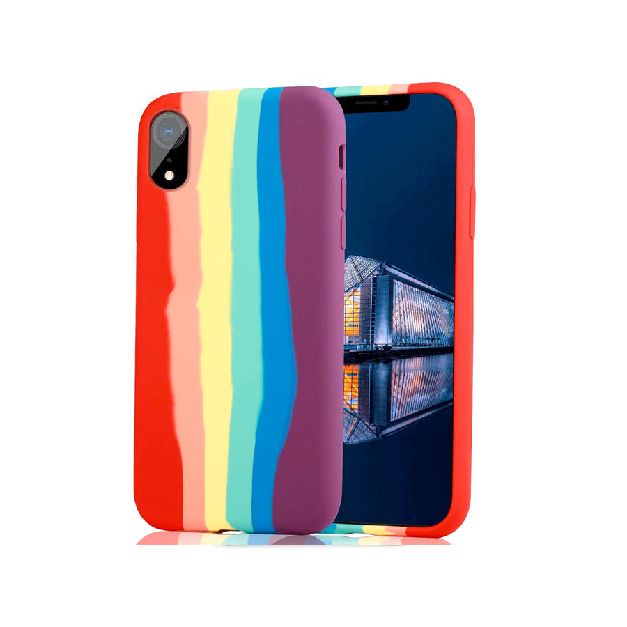 Silicona iCase Rainbow Colourful - iPhone XR