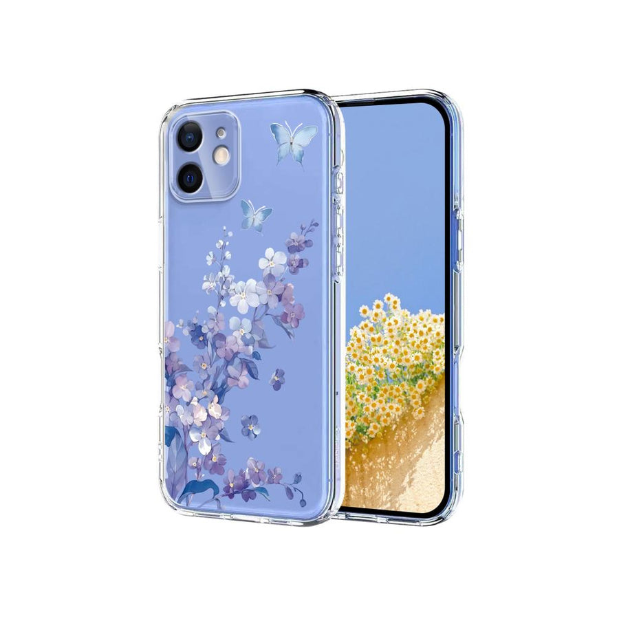 Carcasa Transparente Flores Violeta iPhone 11