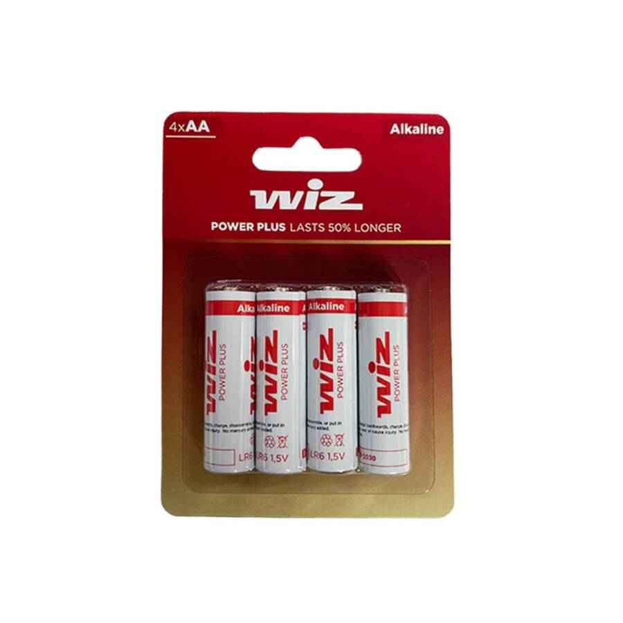 Pilas Wiz Alcalinas Doble A - Pack x 4