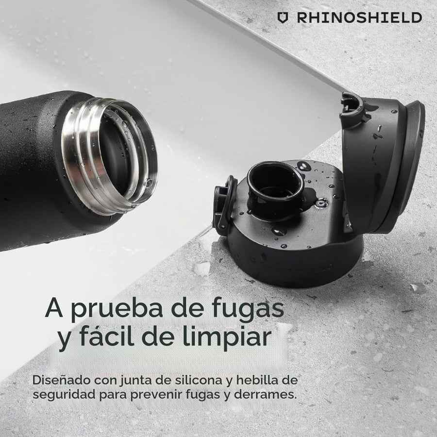 Botella AquaStand MagSafe Acero Rhinoshield 700ml Negro