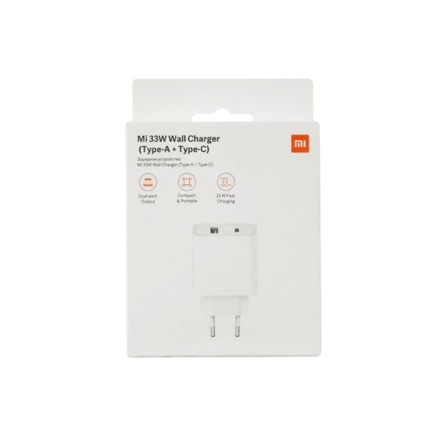 Cargador Pared Xiaomi Mi 33W Tipo A + Tipo C