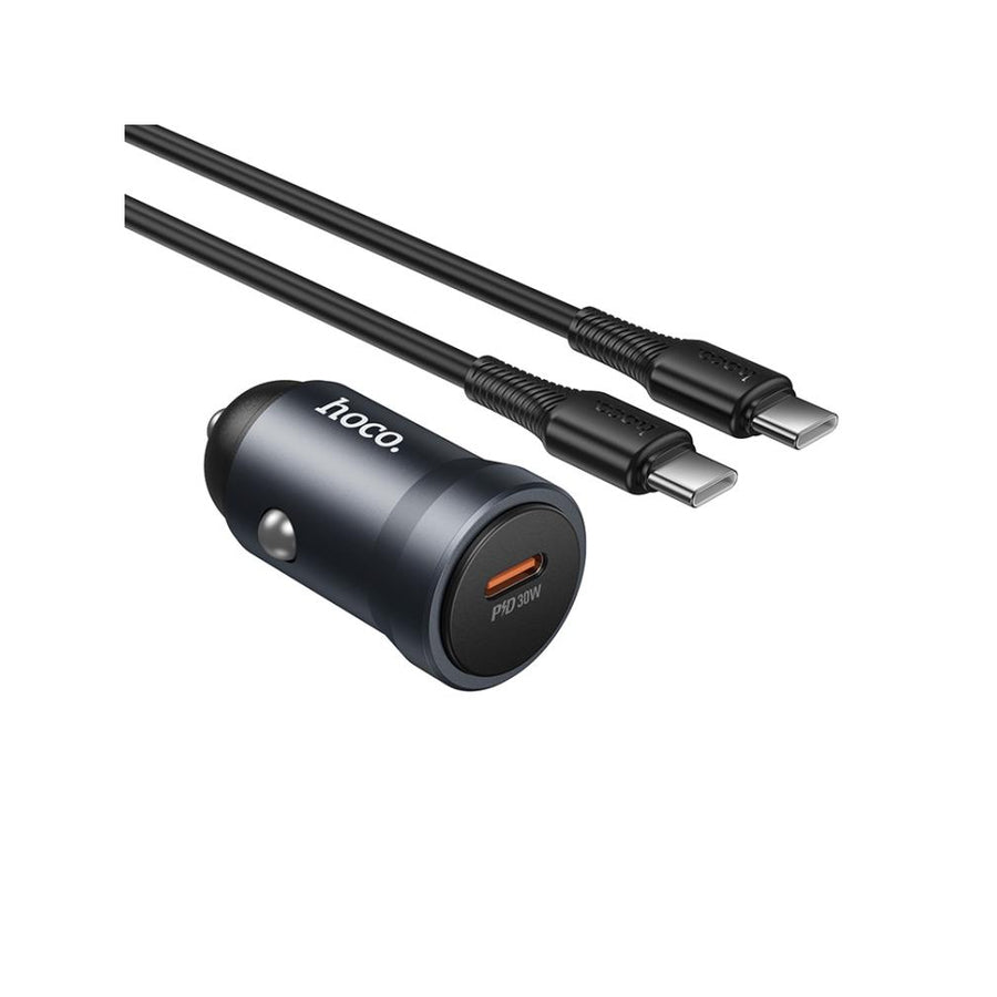Pack Cargador Auto USB-C a USB-C PD30W Hoco Z62A