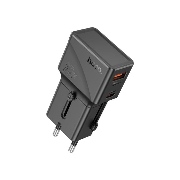 Adaptador de Viaje PD25W USB-C + USB-A Hoco AC24
