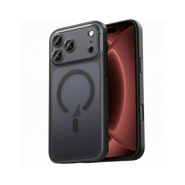 Cover Cuerina MagSafe Negro iPhone 18 PRO MAX
