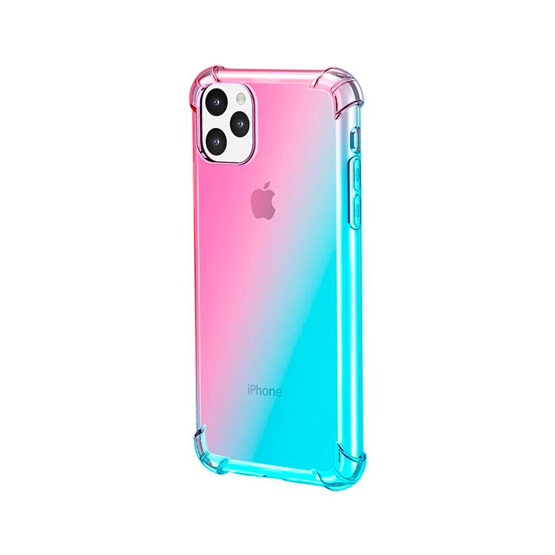 Cristal Degrade Rosado / Celeste - iPhone 11 PRO MAX