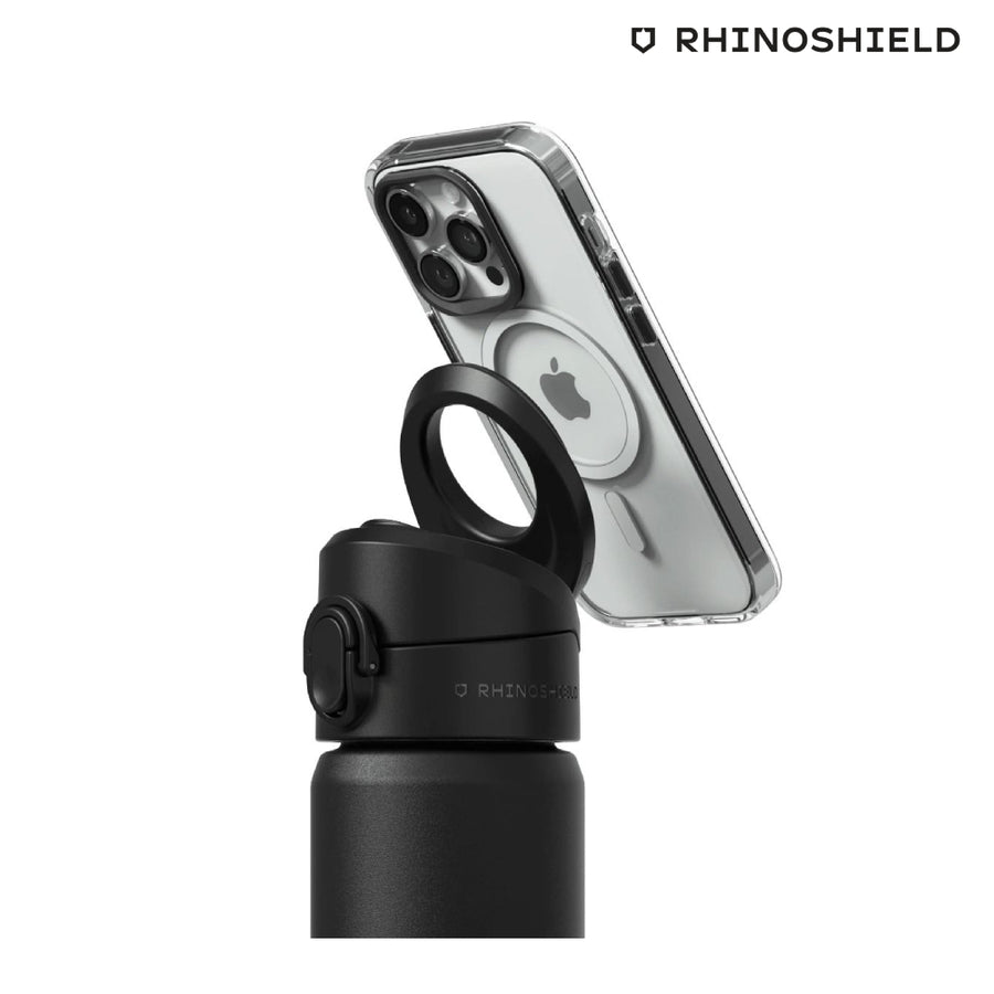 Botella AquaStand MagSafe Acero Rhinoshield 700ml Negro