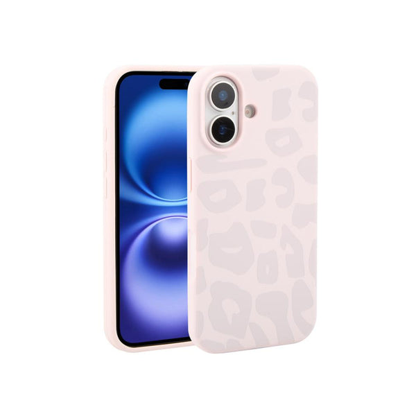 Silicona Leopard Print Rosa iPhone 16