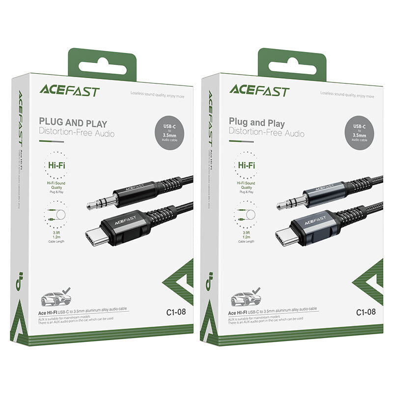 Cable Jack 3.5mm a USB-C Acefast C1-08