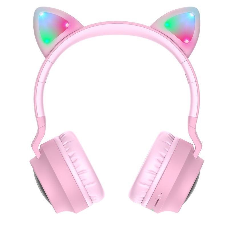 Auricular Bluetooth Vincha con Orejas Hoco W27 - Rosado