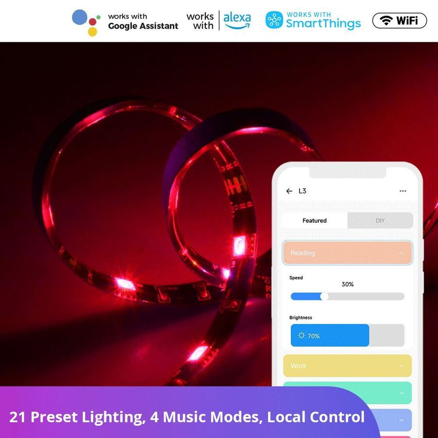 Tira Luces LED RGB Wifi L3 - 5 Metros - SONOFF