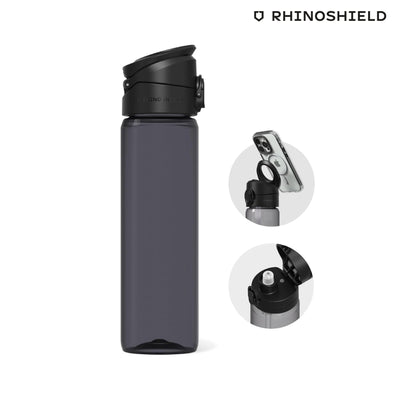 Botella AquaStand MagSafe Rhinoshield Tritan 800ml Negro