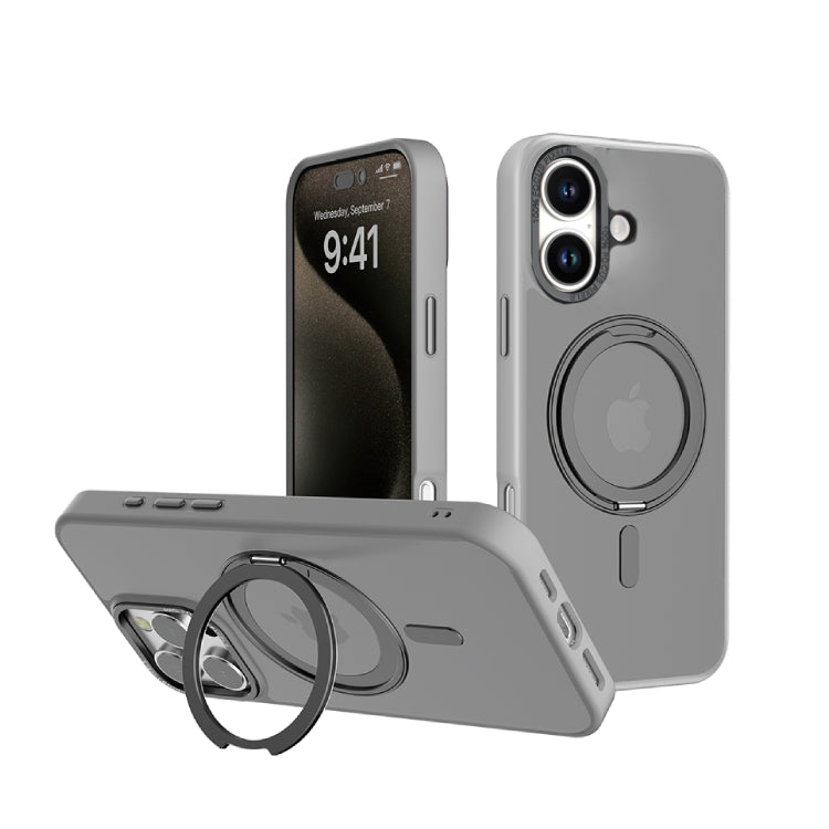 Cover Gris Magsafe con Soporte - iPhone 16 Plus