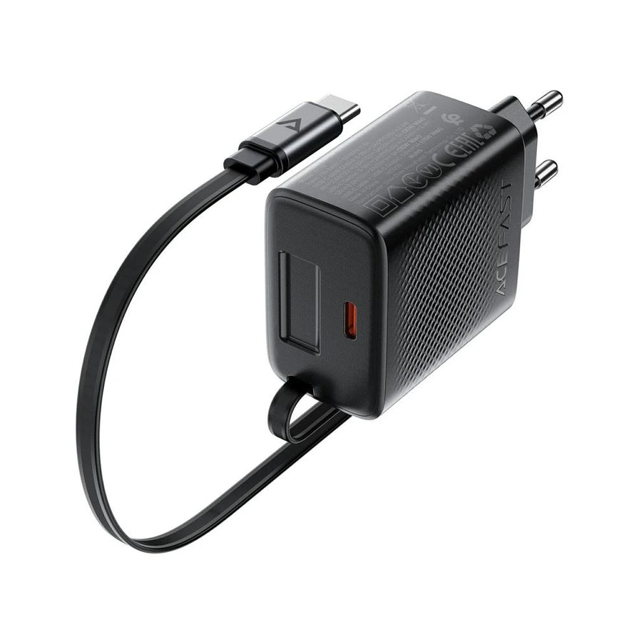 Cargador de Pared 30W con cable retráctil USB-C Acefast A110