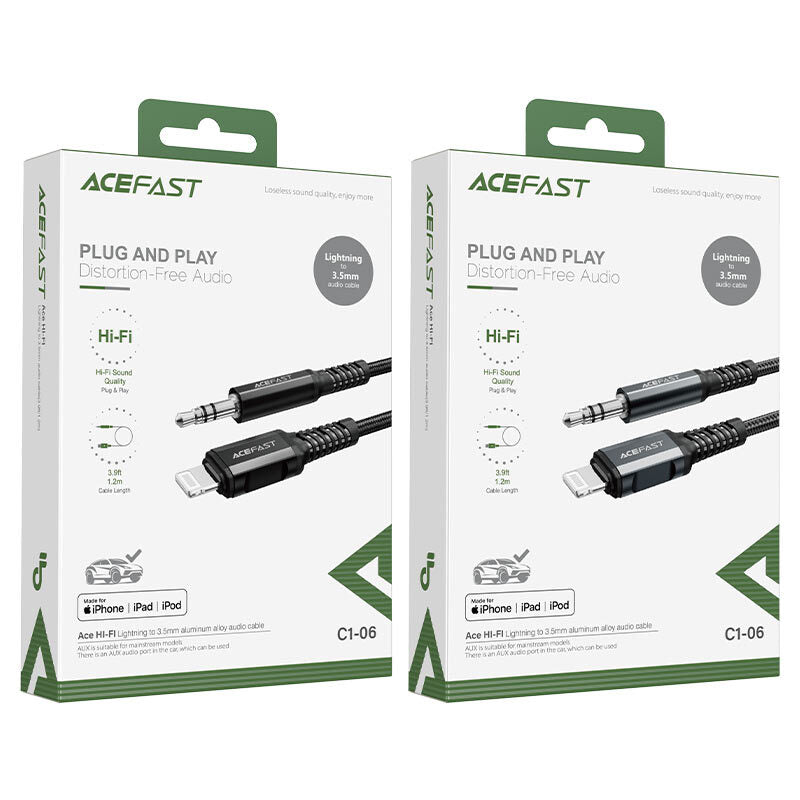 Cable Jack 3.5mm a Lightning Acefast C1-06
