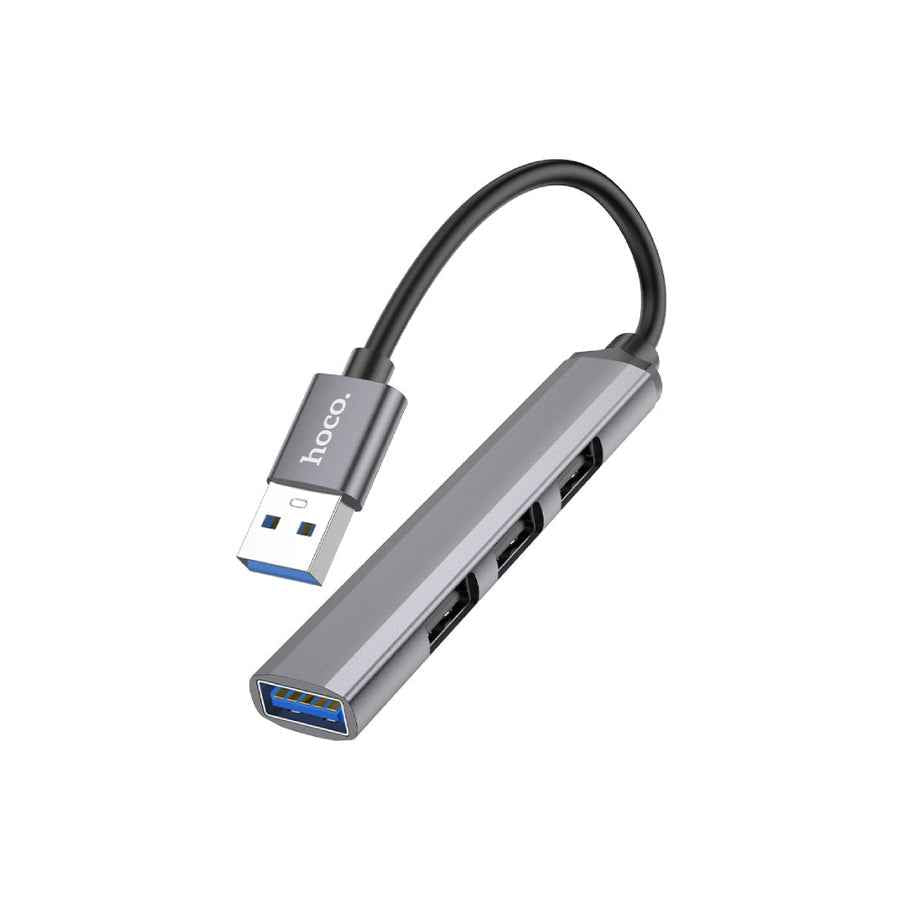 HUB 4 en 1 USB-A Hoco HB26 Gris