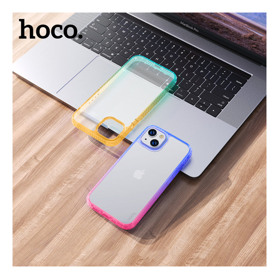 Degrade Naranja Turquesa Hoco  - iPhone 14 Plus