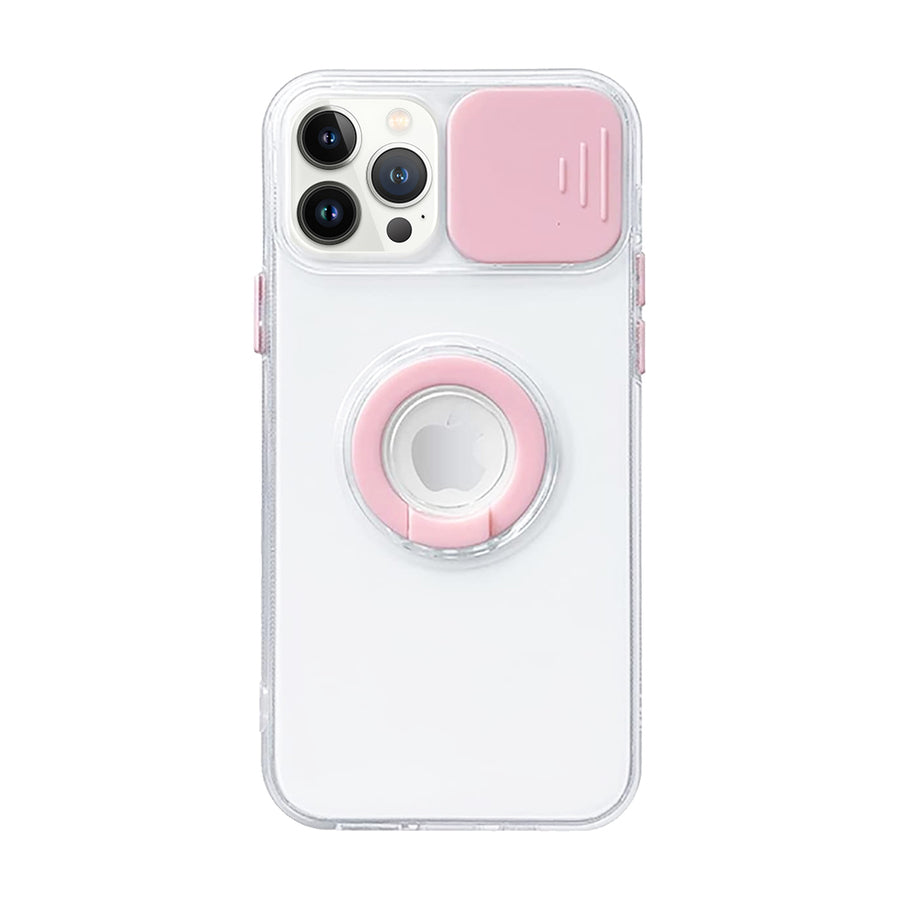 Carcasa Slide Rosado con Anillo - iPhone 12 PRO