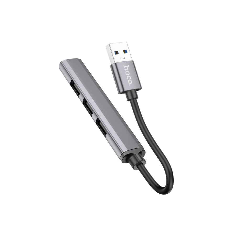 HUB 4 en 1 USB-A Hoco HB26 Gris