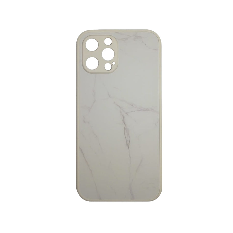 Silicona Mate Marble Blanco - iPhone 12 PRO MAX