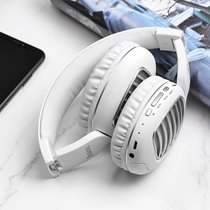 Auriculares Inalámbricos + TF Card Hoco W23 - Blanco