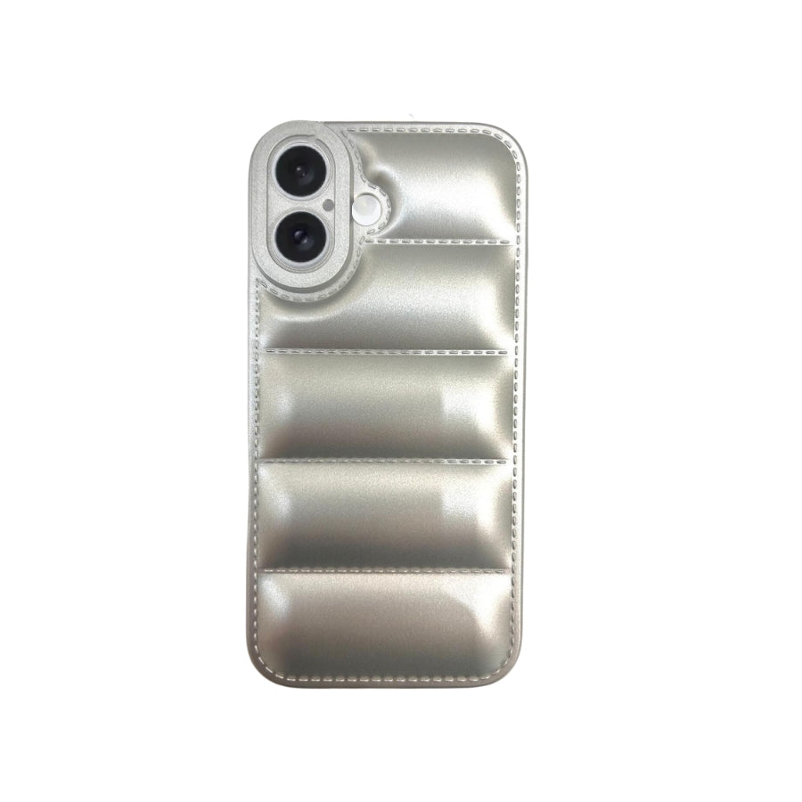 Puffer Case Plateado - iPhone 16 Plus