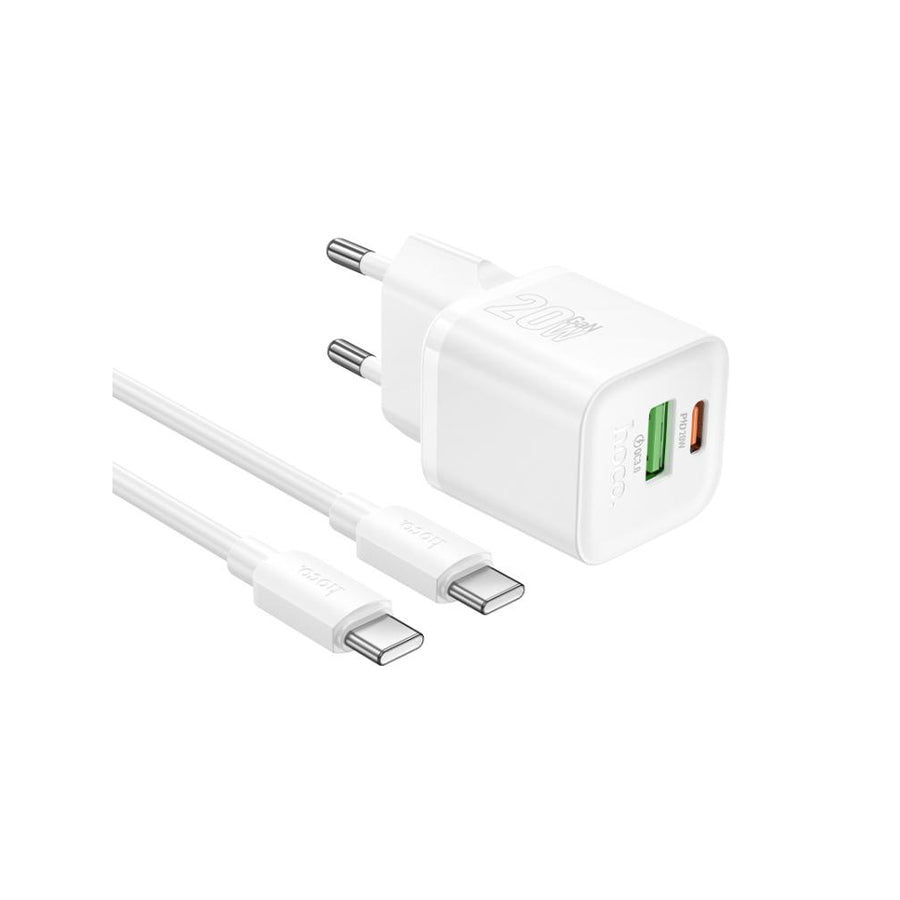 Pack Cargador de Pared USB-C a USB-C PD20W Hoco N65