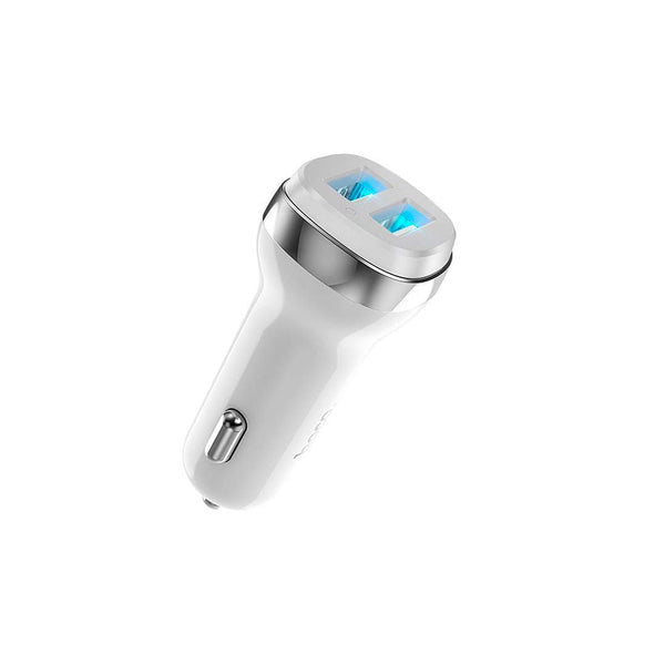 Adaptador Auto 2 USB Hoco Z40 - Blanco