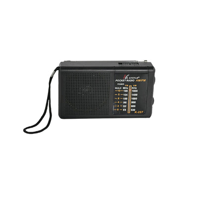 Radio AM / FM Portátil Knstar K-257 con Spica (3.5mm) Negro