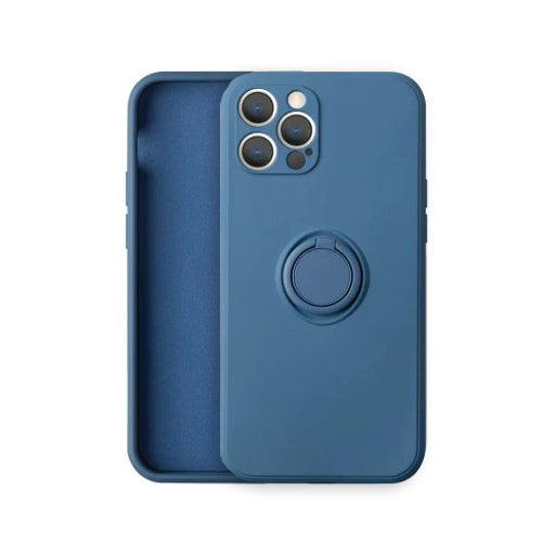 Silicona iCase Azul con Anillo - iPhone 14 PRO MAX