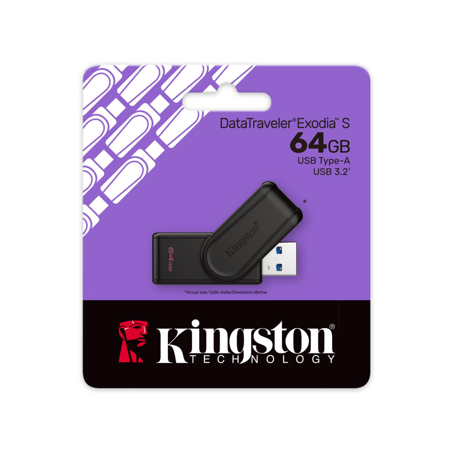 Pendrive 64 GB 3.2 Data Traveler Exodia S Negro