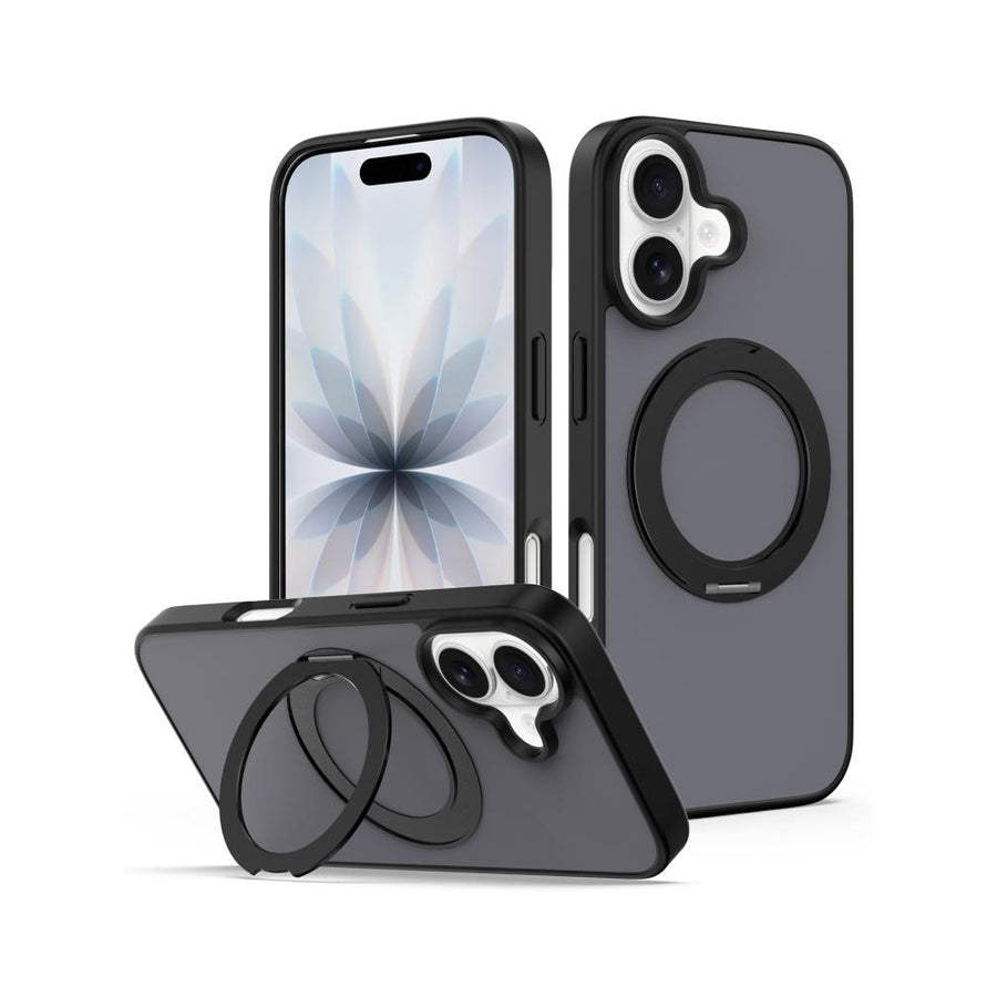 Cover Magsafe Negro con Soporte iPhone 16