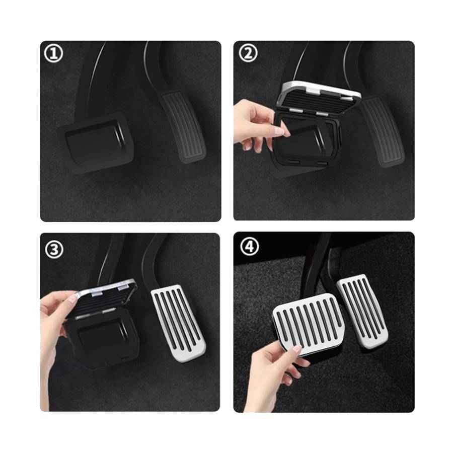 Protector de pedales para Tesla Model 3 / Y - Plateado