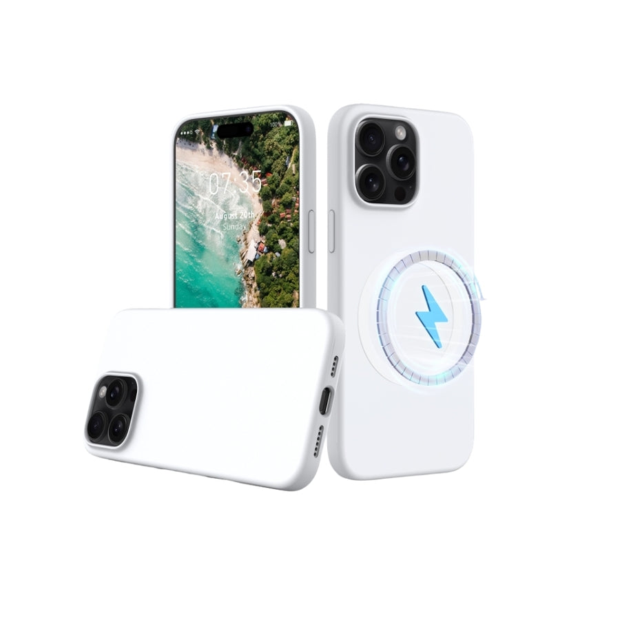 Silicona MagSafe Blanco iPhone 15 PRO MAX